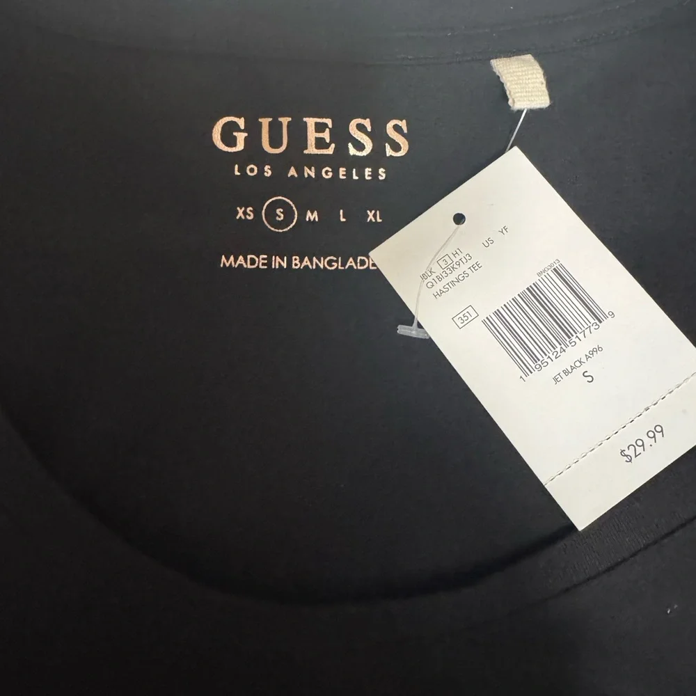 GUESS Black Tee with Red Love Graphic - Picture 3 of 4